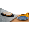 Magnetisk frokosttallerken i porselen 2-pk apricot stablet