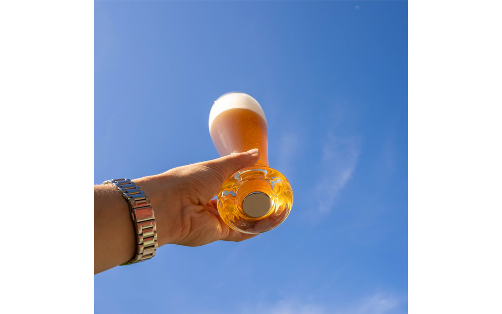 Detalj av magnet i bunnen på Magnetisk hveteølglass i Tritan-krystall 0,5 l - Silwy