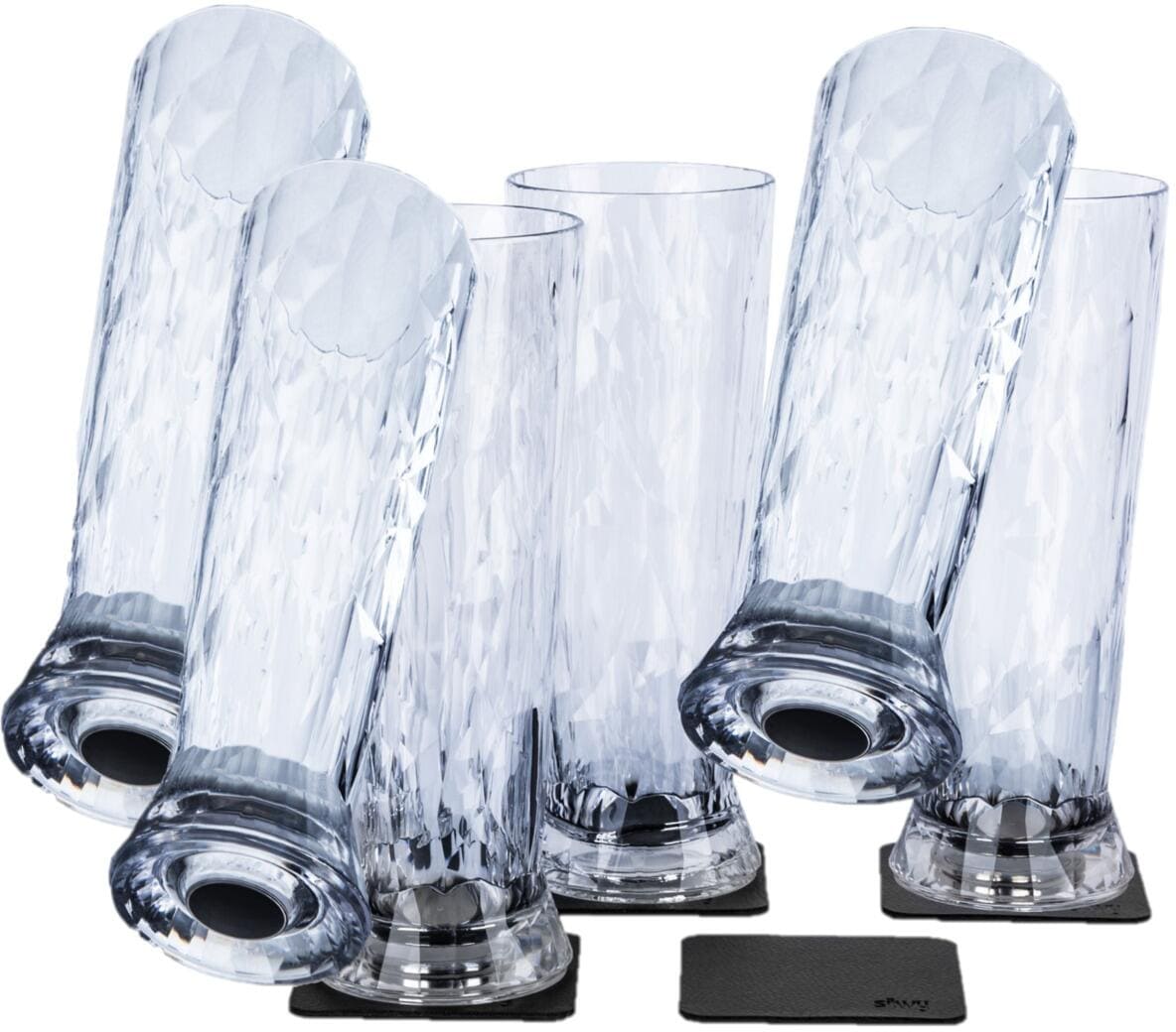 Magnetisk ølglass i kunststoff 500 ml, 216 mm høyt - silwy forfra