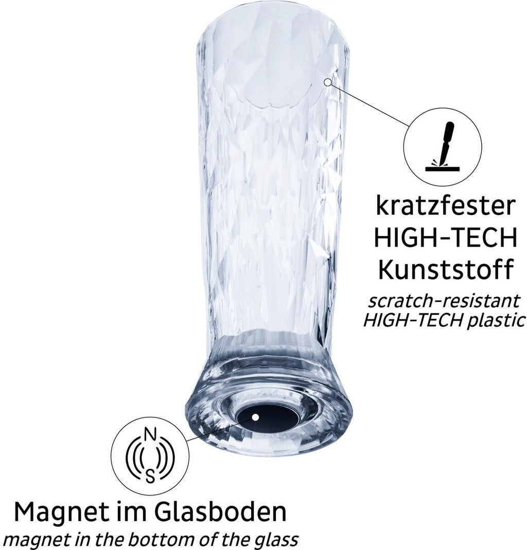 Nærbilde av nano-gel pad til magnetisk ølglass i kunststoff 500 ml, 216 mm høyt - silwy