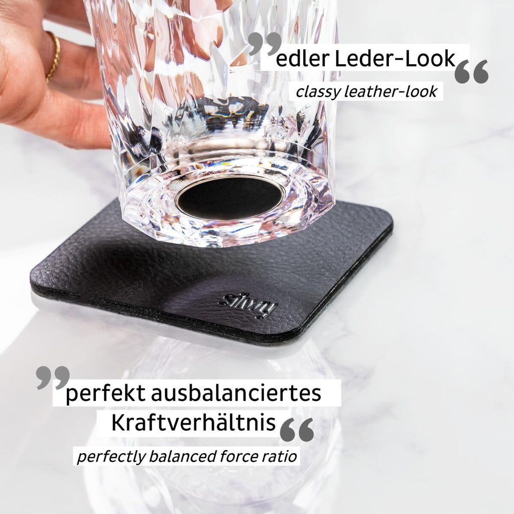 Magnetisk ølglass i kunststoff 500 ml, 216 mm høyt - silwy i bruk