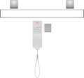 Magnetisk oppladbar LED-lampe 380mm med fjernkontroll Wentronic forfra