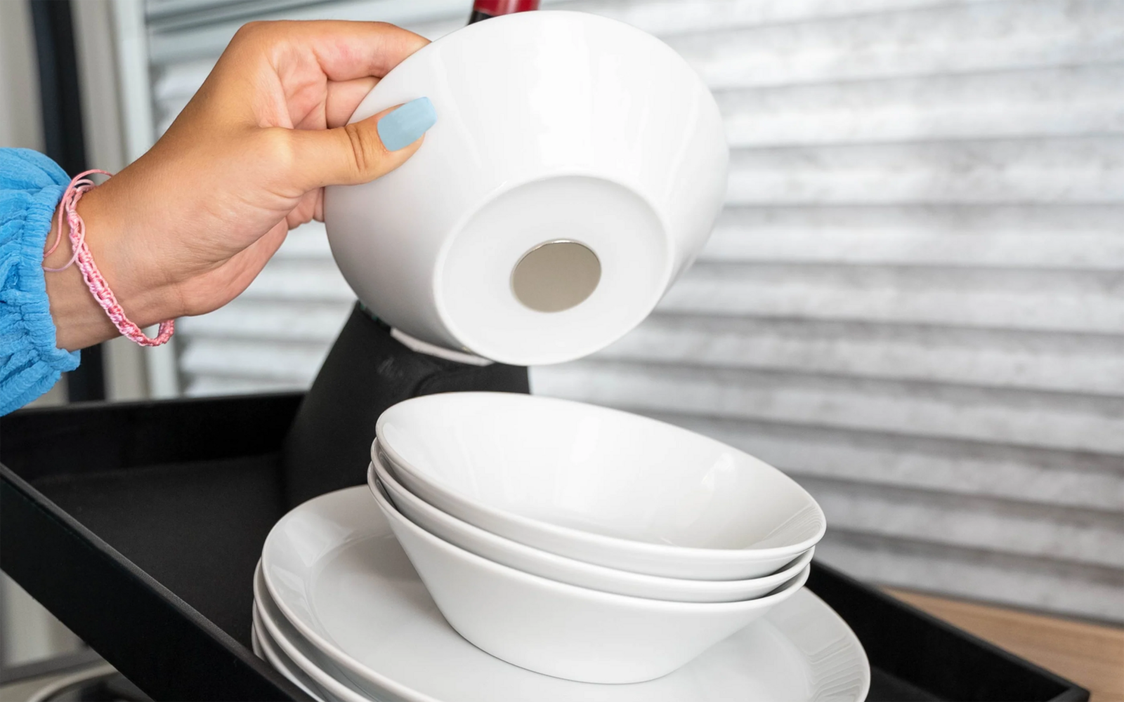 Settet pakket for transport Magnetisk porselen servicesett 11 deler for 2 personer Classic - Silwy