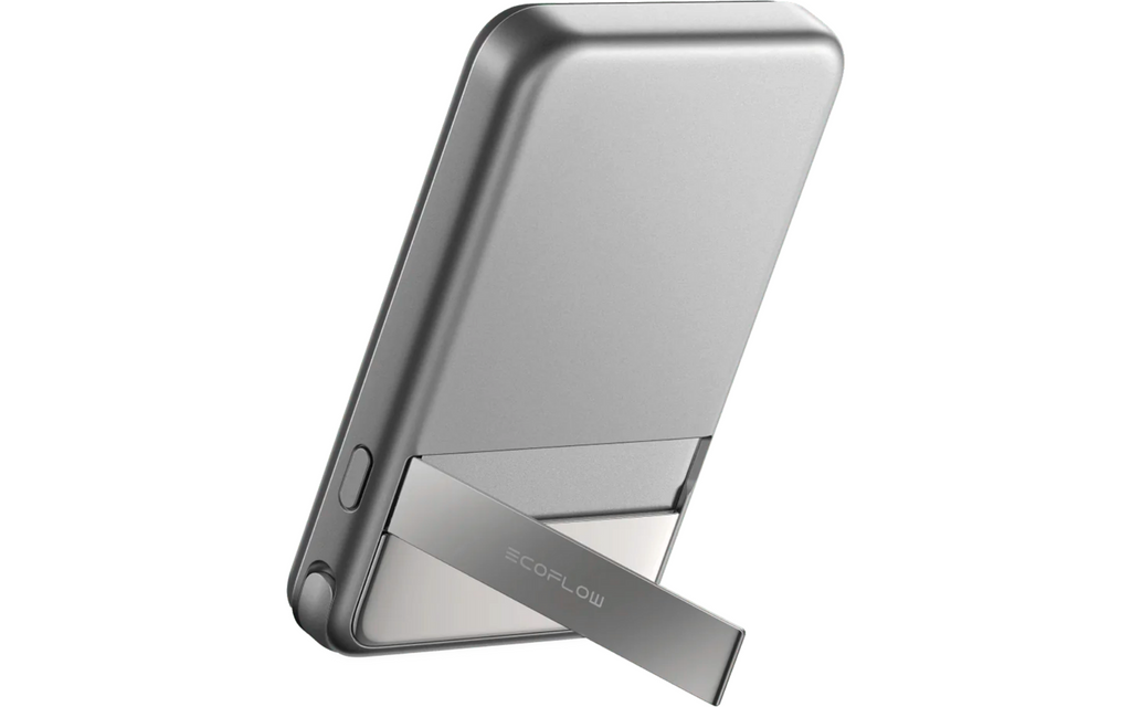 Magnetisk powerbank RAPID 5000 mAh Qi2 15 W sølv bakside