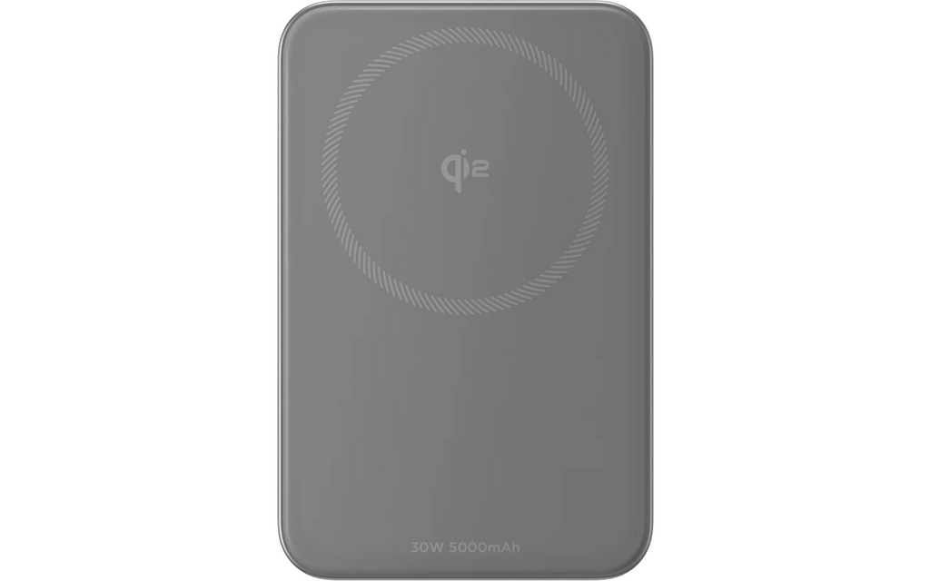 Magnetisk powerbank RAPID 5000 mAh Qi2 15 W sølv montert