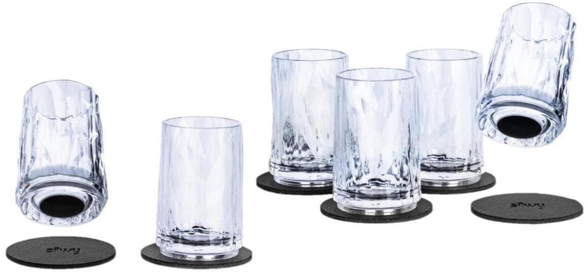 Magnetisk shotglass i kunststoff 40 ml - silwy forfra