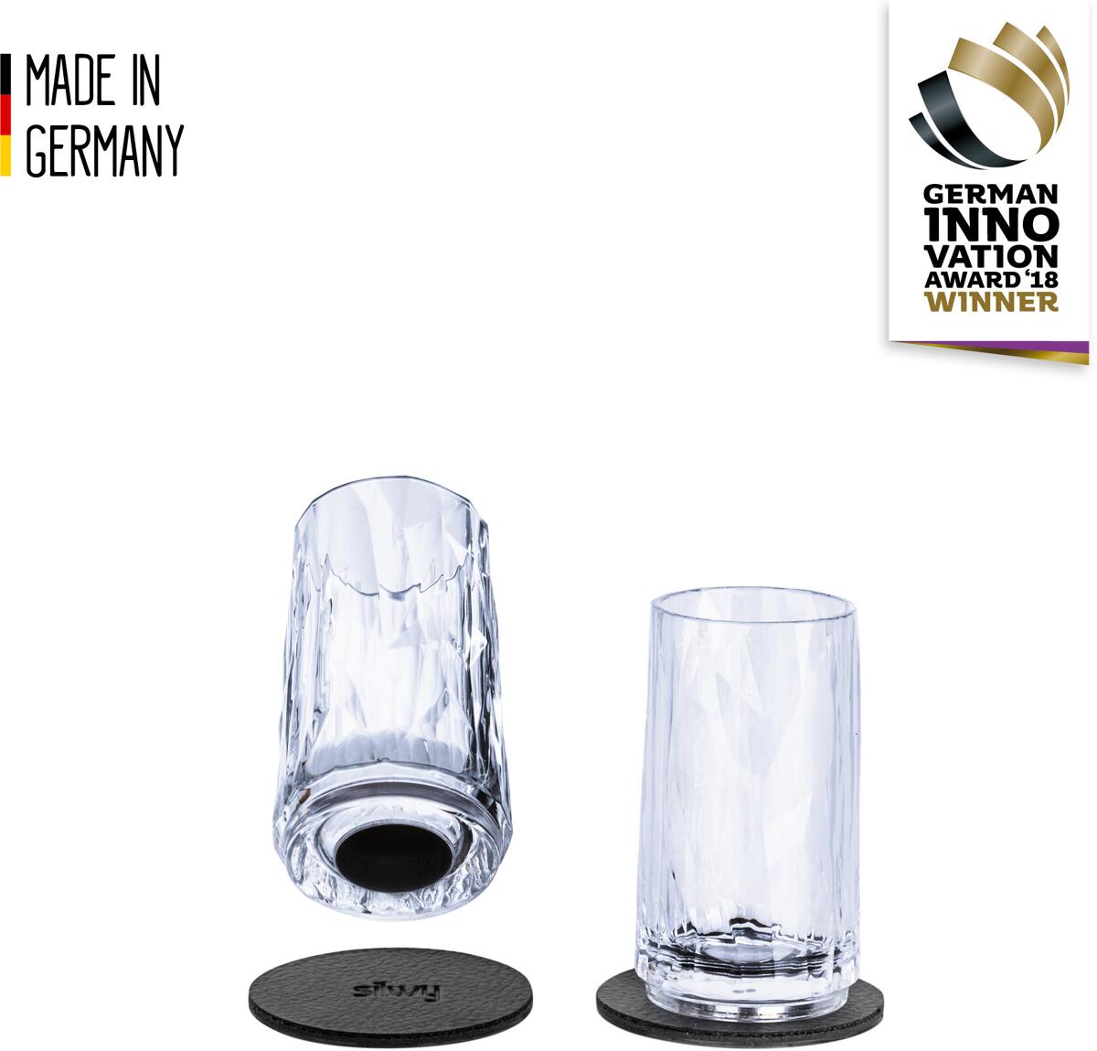 Magnetisk shotglass i kunststoff 40 ml - silwy montert