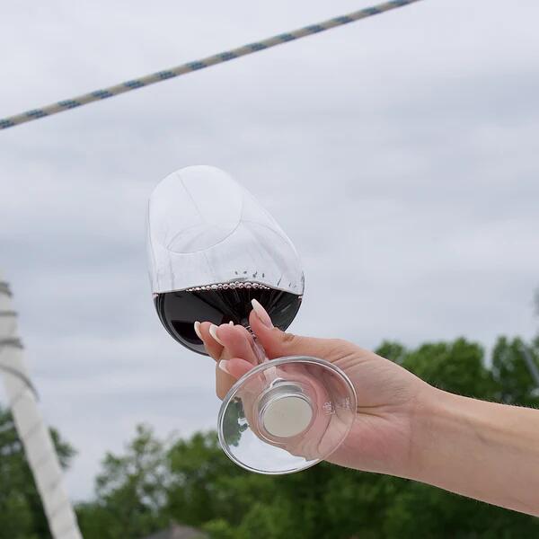 Detalj av magnetintegrasjon i Magnetisk vinglass Bordeaux krystall 650 ml uten pad