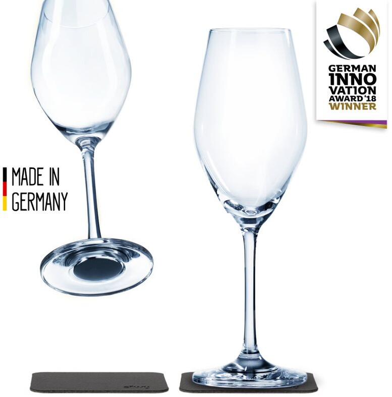 Magnetiske champagneglass i krystall 2-pk 200 ml - silwy bakside