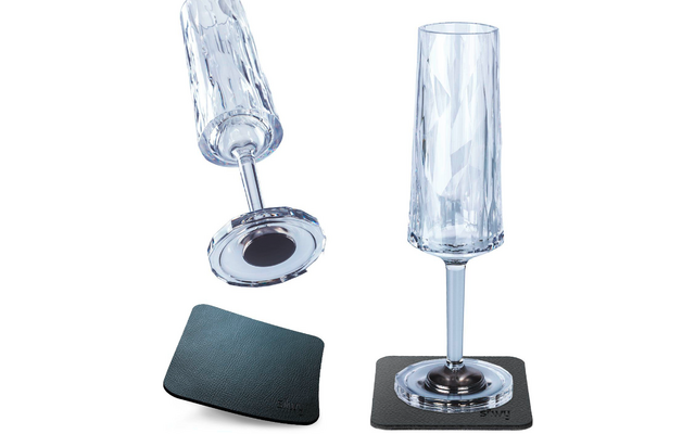 Pakning av Magnetiske champagneglass plast 150 ml 2-pk - Silwy