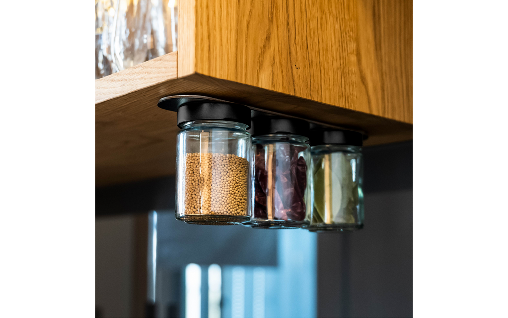 Montert Magnetiske glass 192 ml 3-pack med magnetlist på metall-list