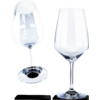 Magnetiske krystallglass Bordeaux Tritan 650 ml 4-pk i bruk ute