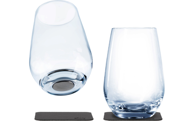 Magnetiske krystallglass longdrink 400 ml 4-delers sett - Silwy med tilbehør