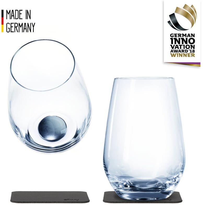 Magnetiske longdrinkglass i krystall 2-pk 400 ml silwy bakside
