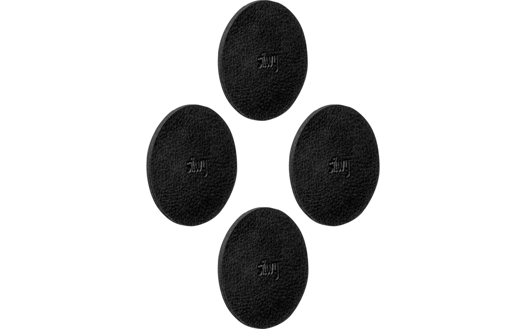 Nærbilde av magnetiske nano-gel-pads 5 cm 4-er sett svart - Silwy