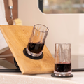 Magnetiske shotglass i plast 6 stk. 40 ml med nano-gel-pads forfra