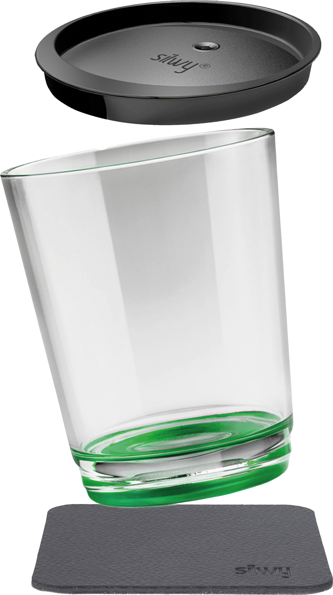 Magnetkopp Triple 250 ml med lokk Sour Green forfra