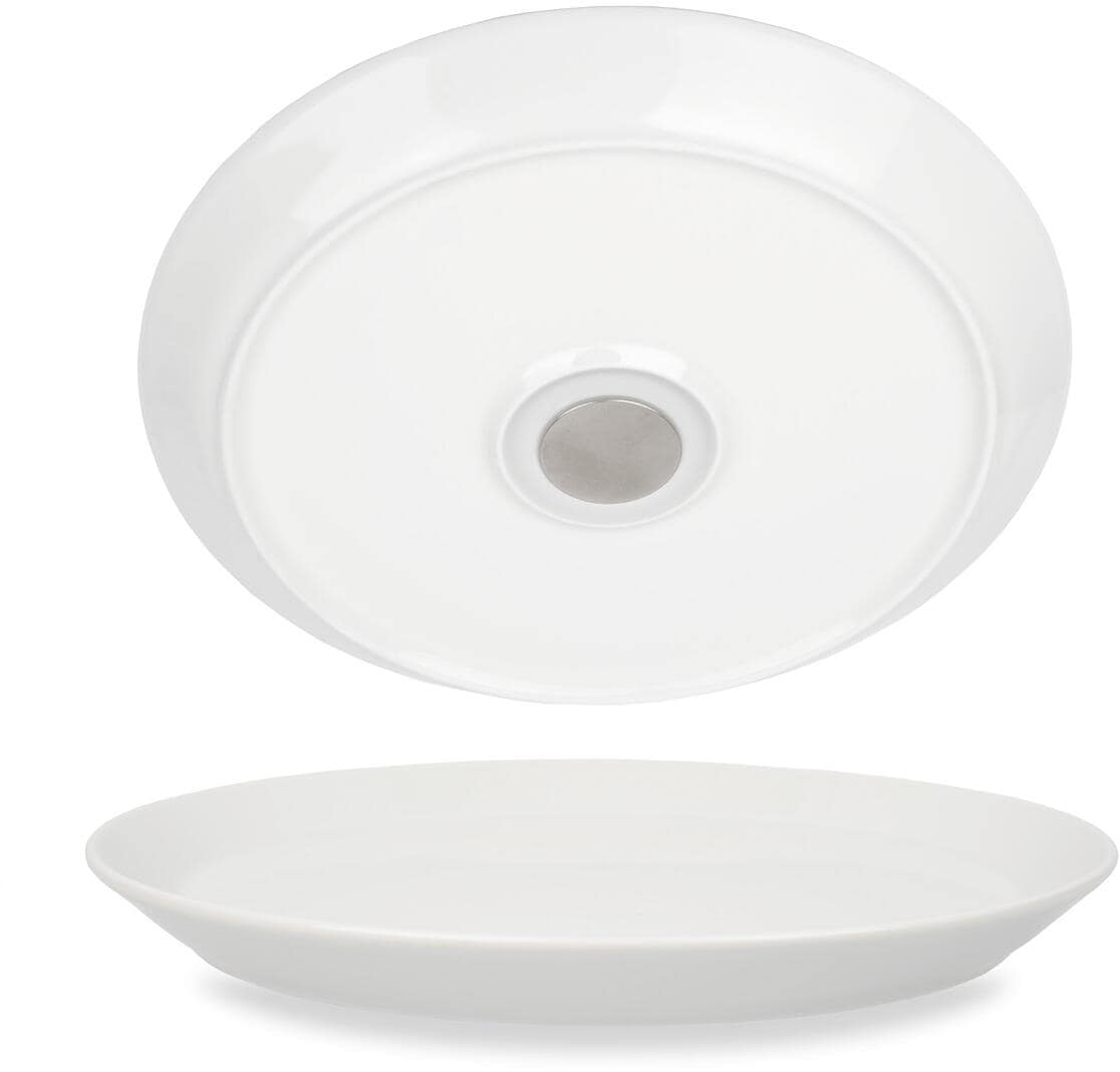 Magnettallerken flat porselen Ø23 cm 2-pack - silwy forfra