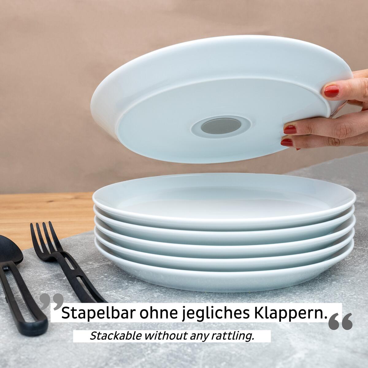 Magnettallerken flat porselen Ø23 cm 2-pack - silwy stablet