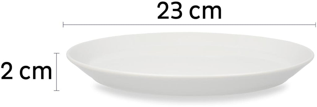 Nærbilde av kant på Magnettallerken flat porselen Ø23 cm 2-pack - silwy