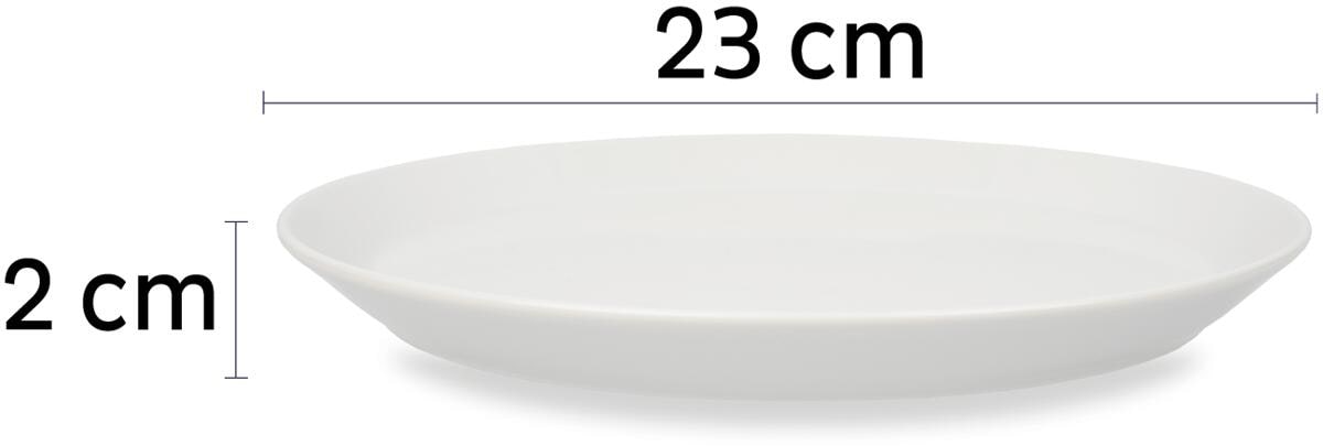 Nærbilde av kant på Magnettallerken flat porselen Ø23 cm 2-pack - silwy