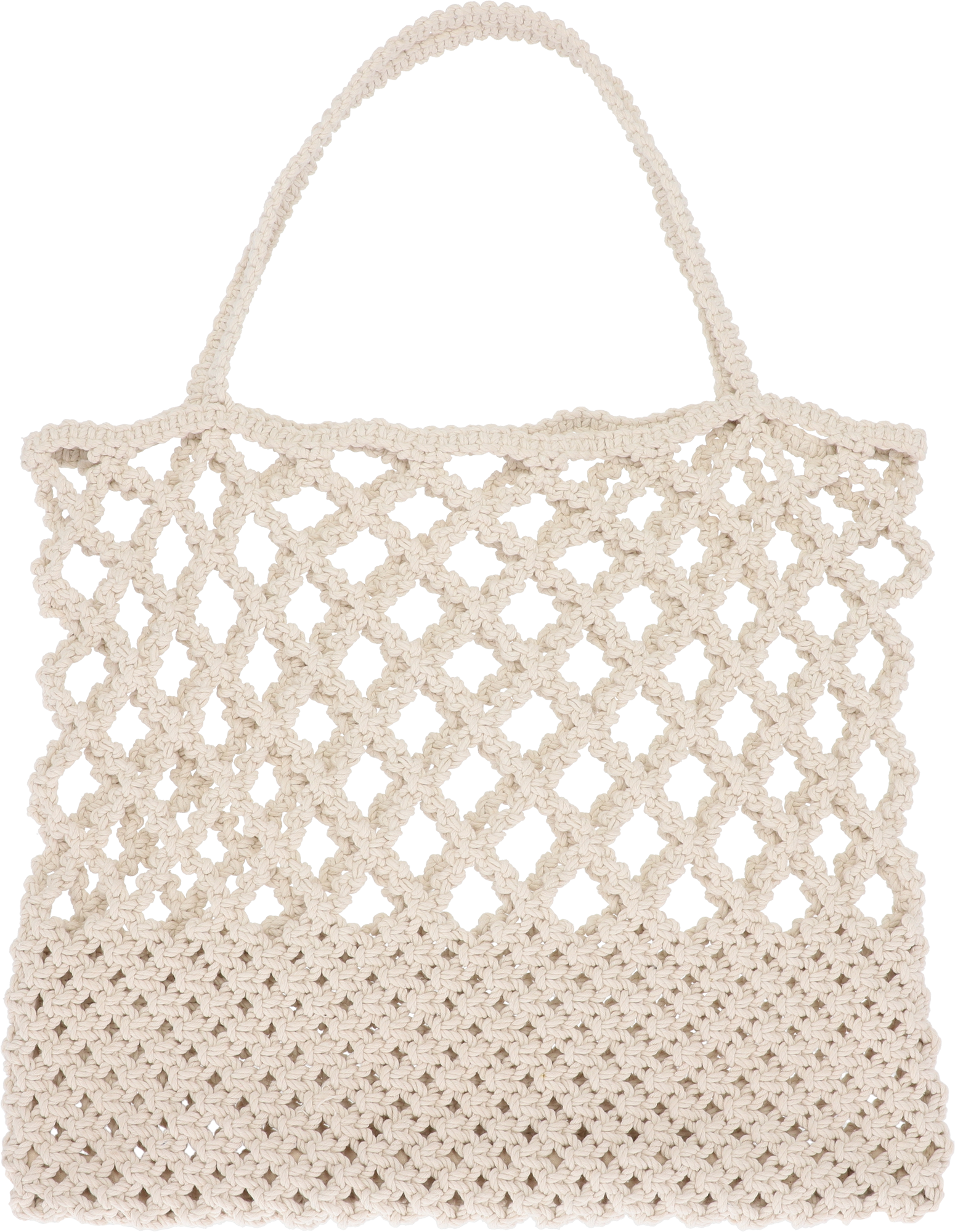 Makramé strandveske 60 x 40 cm 100 % bomull forfra