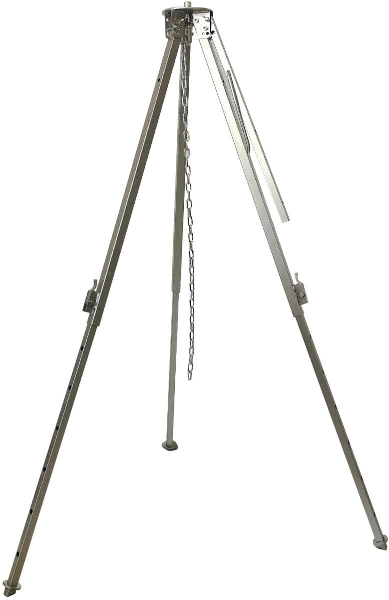 Mammoth trebent svinggrill høydejusterbar 153 cm detalj av kjede