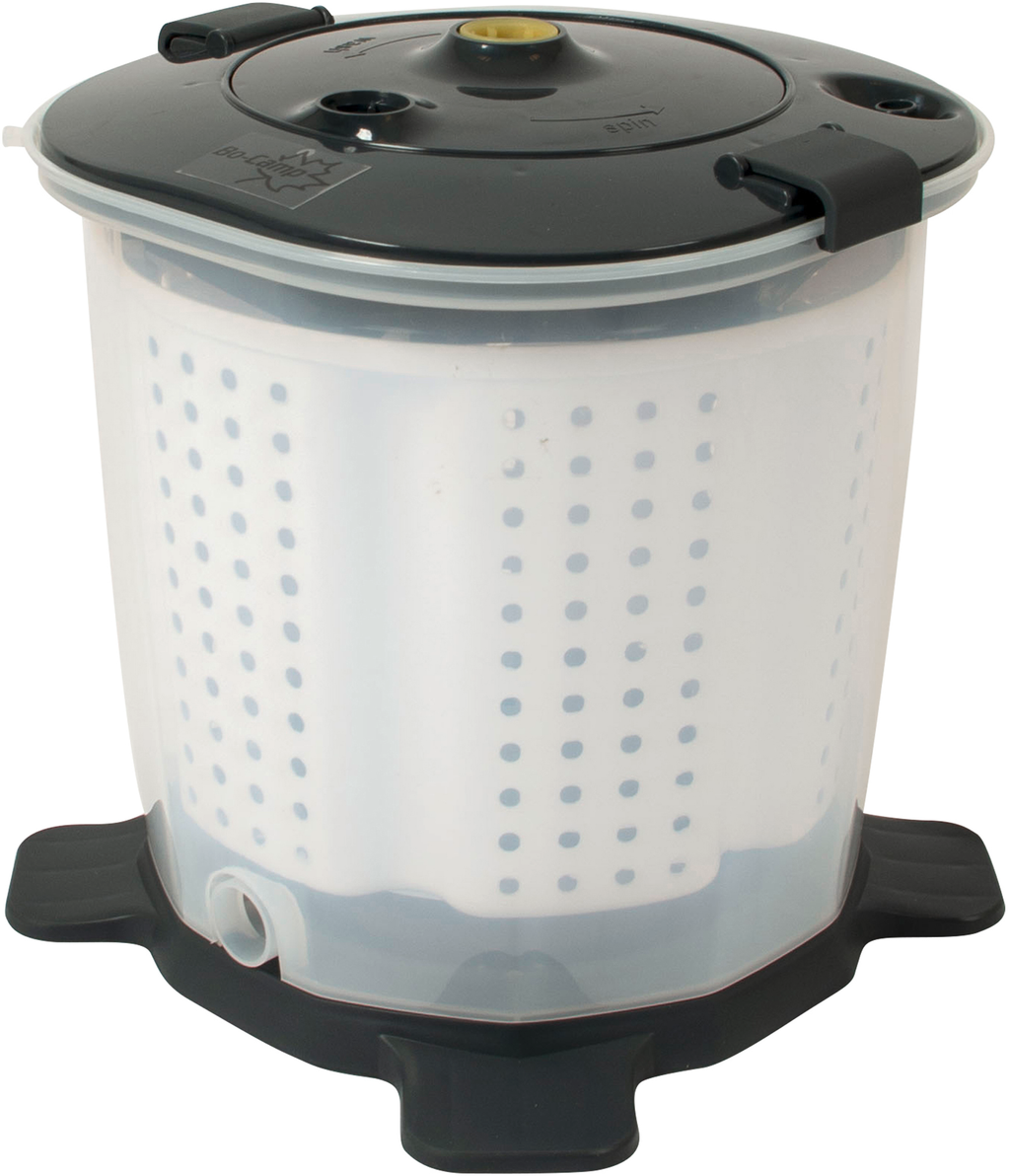 Manuell campingvaskemaskin med sentrifuge 39 liter - Bo-Camp forfra