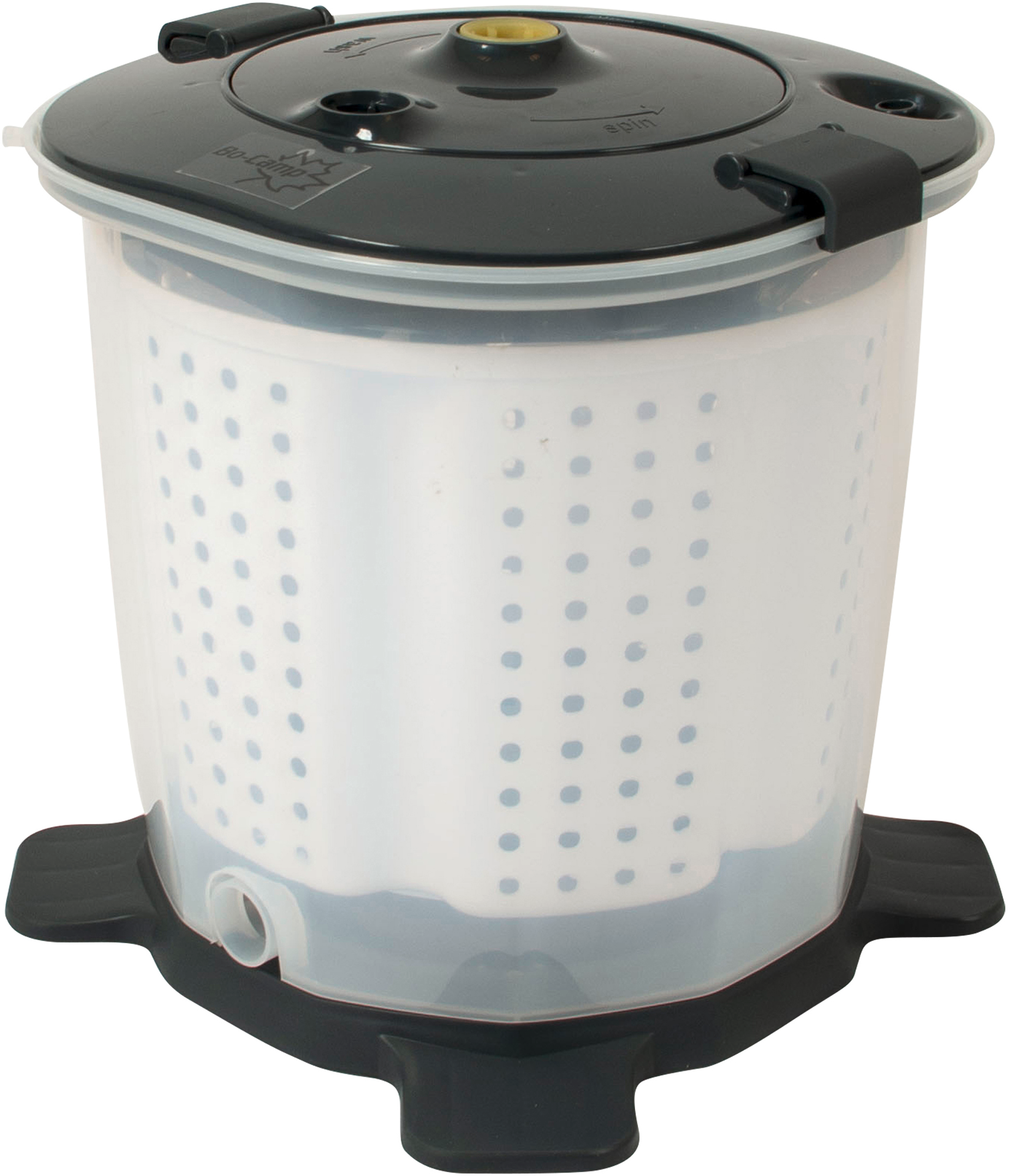 Manuell campingvaskemaskin med sentrifuge 39 liter - Bo-Camp forfra