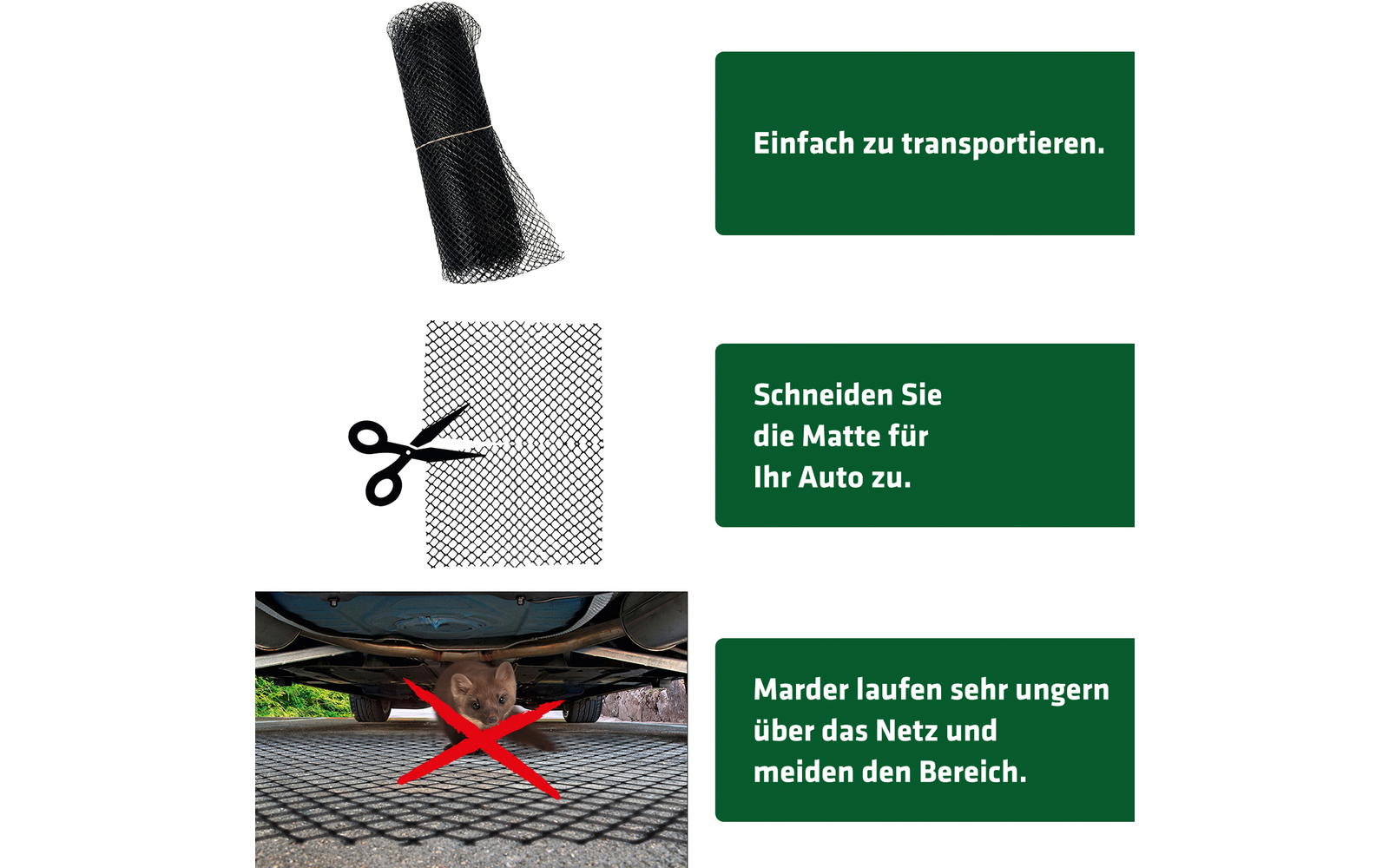 Mårdmatte mekanisk beskyttelse for parkeringsplass - Gardigo pakket