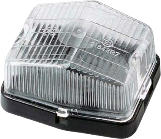Markeringslykt PL 115 klar 70x60 mm 12V 5W forfra