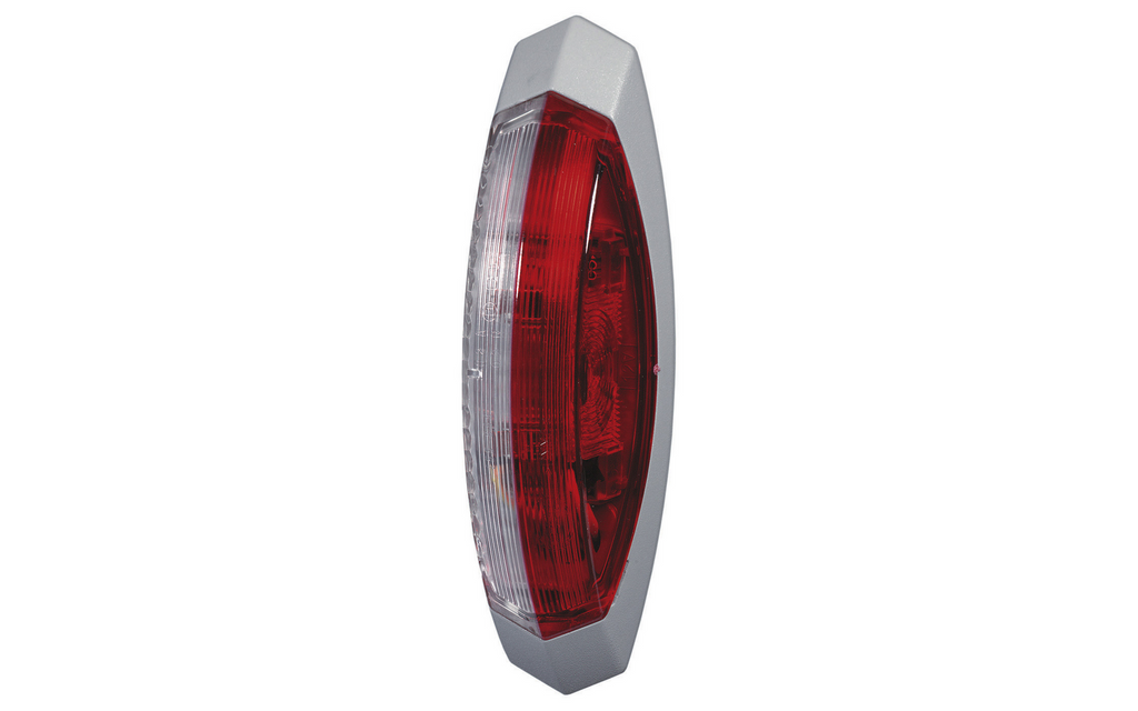 Markeringslykt rød/hvit venstre 122x39 mm - Hella nærbilde