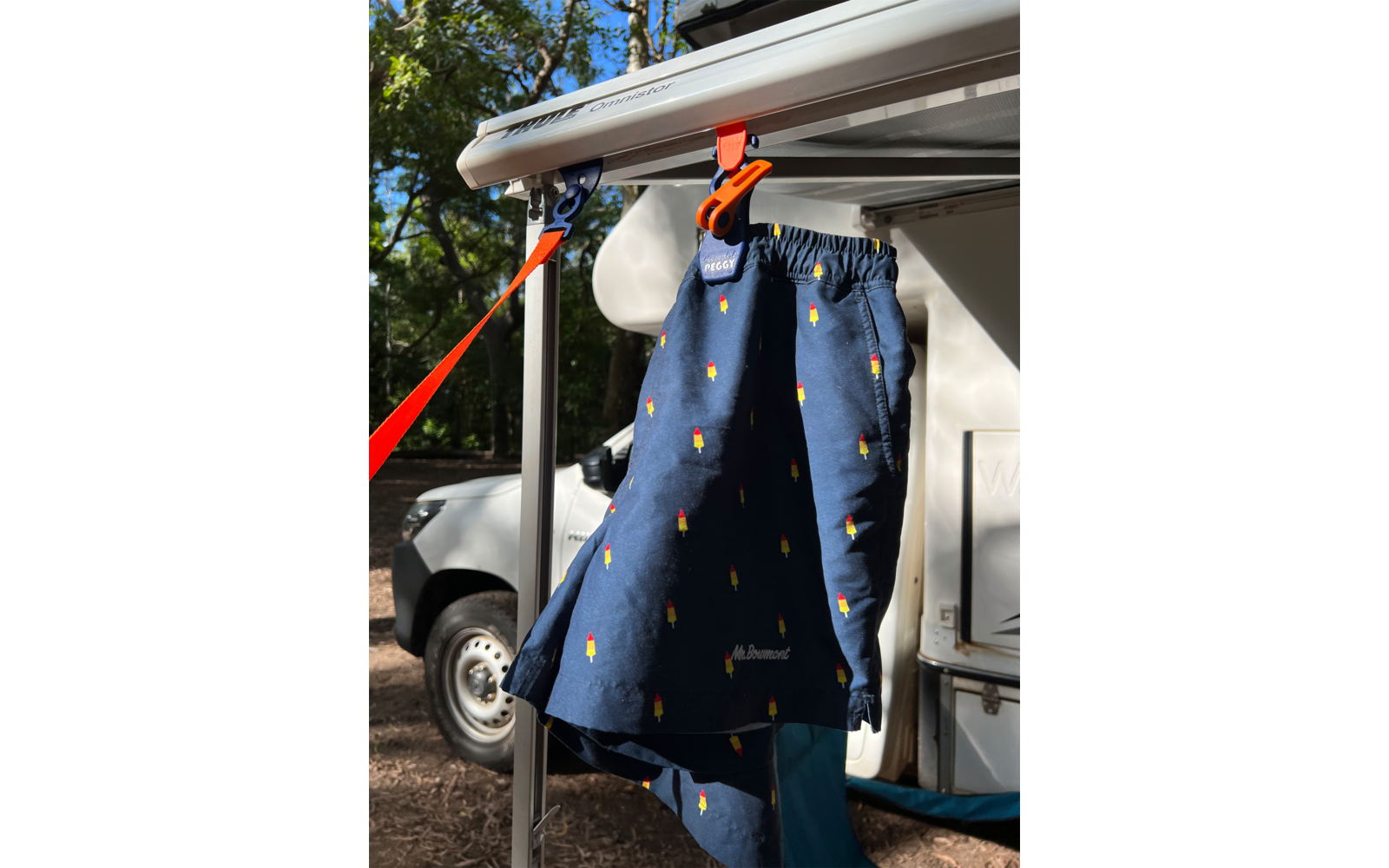 Markise-stormstropp Tie Strap justerbar 1,5-3 m - Peggy Peg sikring mot vind