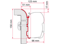 Markiseadapter Bürstner 400 for F45 veggmontert 450 cm fra Fiamma
