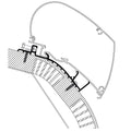 Markiseadapter for Carthago C-Line fra 2014, takmontasje - Thule forfra