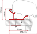 Markiseadapter Carthago Malibu for F80 F65 takmontasje forfra