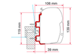Markiseadapter for Hymer Exsis F45S 300 cm veggfeste - Fiamma montert på vegg