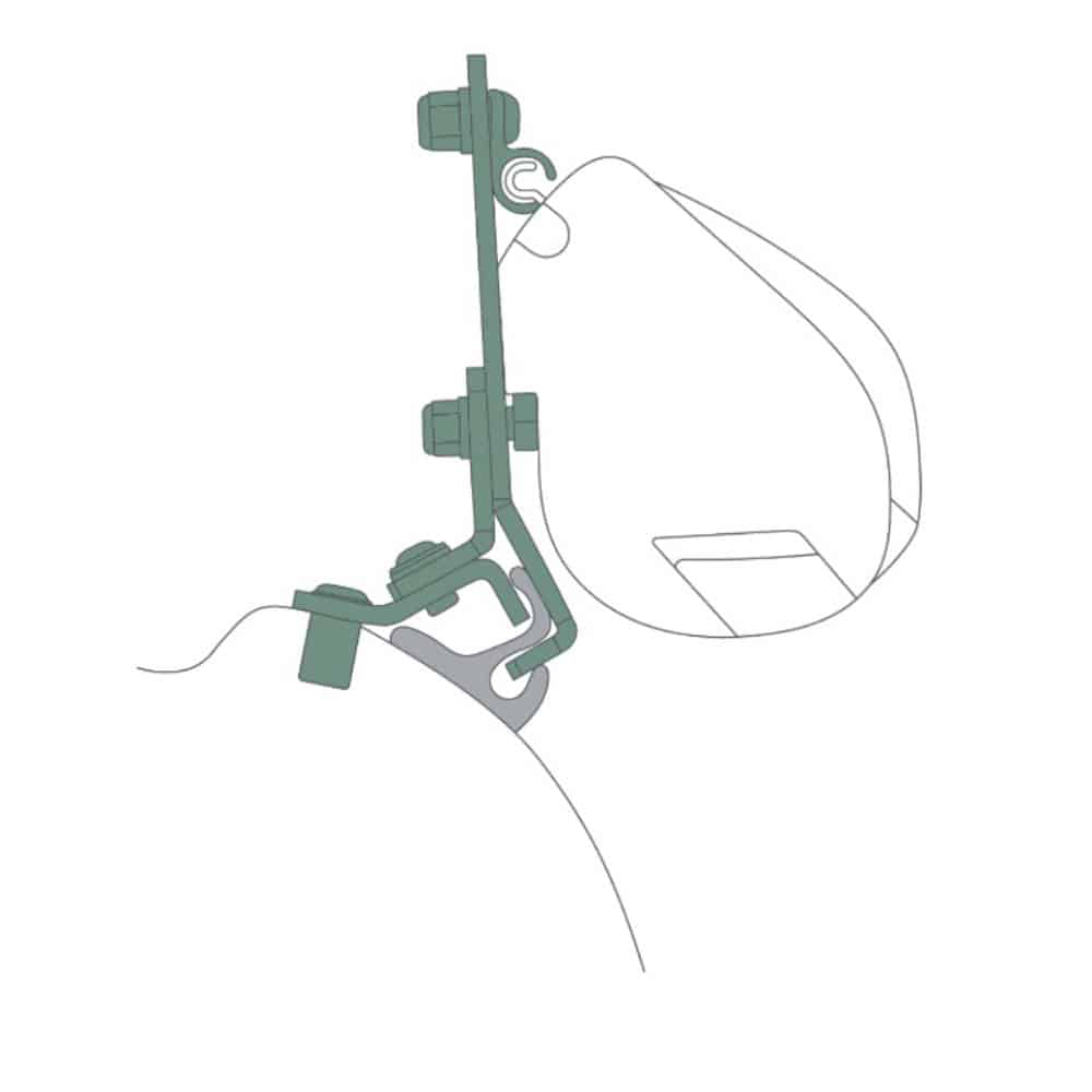 Markiseadapter Fiamma F35pro for Stellantis med Reimo Multirail forfra