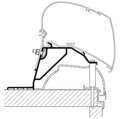 Markiseadapter for Hobby Caravan fra 2024 foran