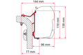 Markiseadapter Hymer Van/B2 for F45 markise 350 cm montert på campingvogn