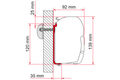 Markiseadapter Kit AS 110 for F45 veggmontering 12 cm fra Fiamma