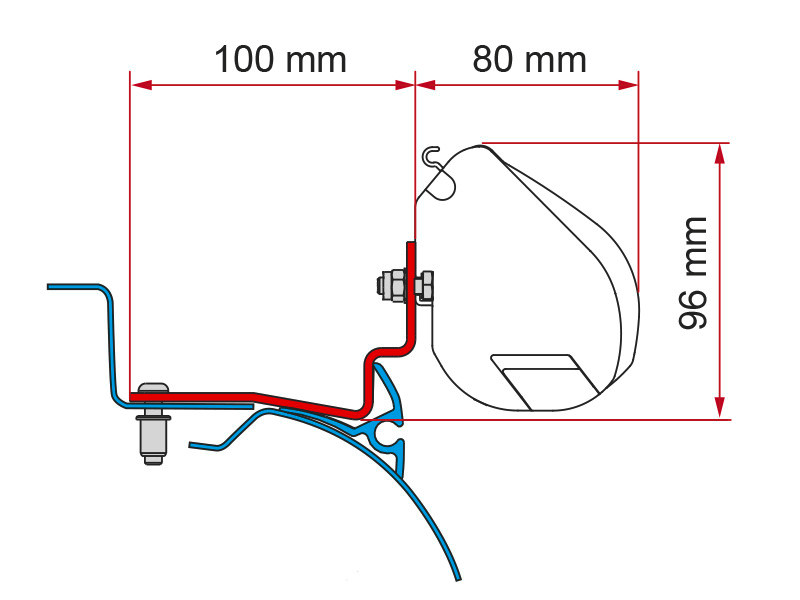 Markiseadapter Kit Campereve Cap Road for F35pro forfra