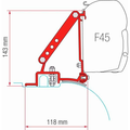 Markiseadapter Kit Ducato/Jumper/Boxer H2 fra 2006 for F45L fra Fiamma montert på bil