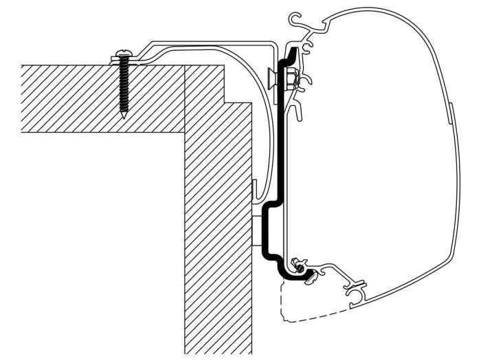 Markiseadapter Laika X sett 3x 17,5 cm veggmontasje - Thule for veggmontering