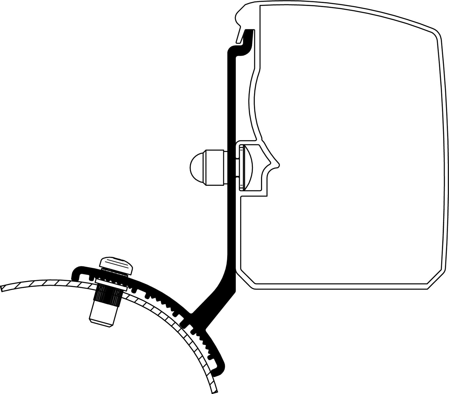 Markiseadapter Omnistor 3200 Trafic Vivaro Talento NV300 Thule for veggmontering