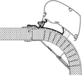 Markiseadapter for Omnistor 9200/6300 takmontasje Laika Kreos - Thule forfra