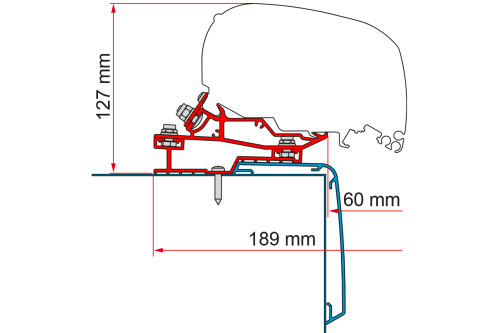 Markiseadapter Rapido C Line for F80/F65 340 cm fra Fiamma