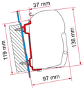 Markiseadapter veggmontering F45/F70 for Ford Transit sett forfra