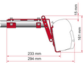 Markisefeste Kit Roof Rail F45/F70 12 cm for campingbuss fra Fiamma forfra
