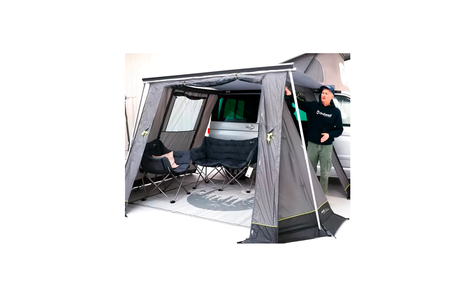 Markisefortelt for campingbuss Backroads Awning Room nærbilde av stoff